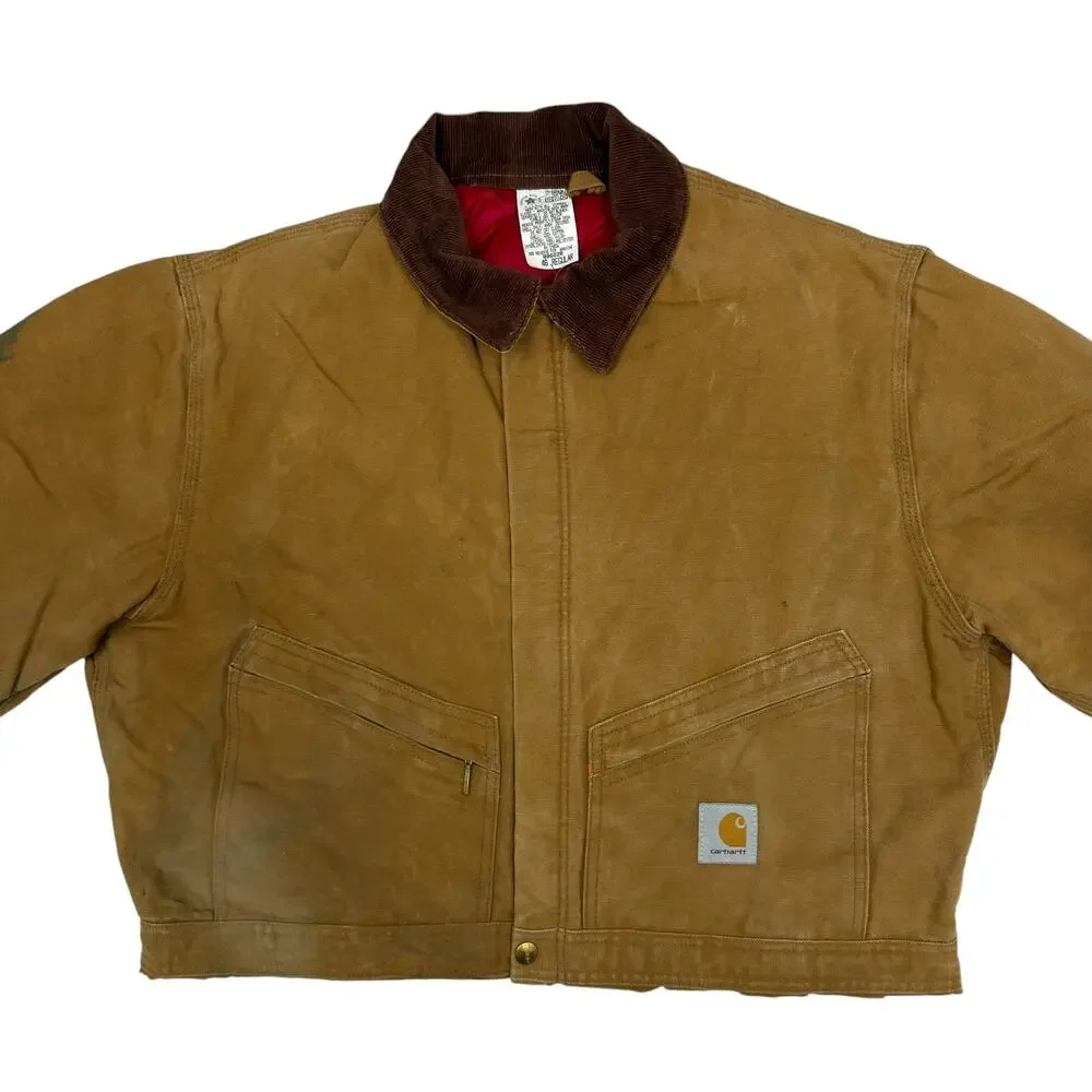 Carhartt cropped detroit style brown work wear jacket